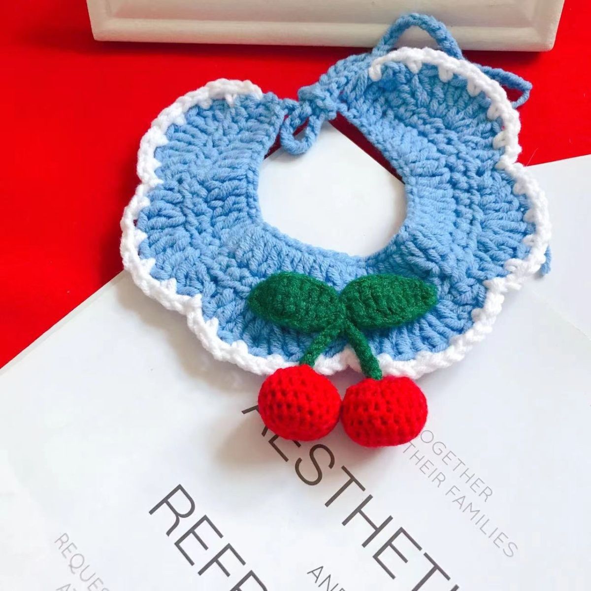 Sweet Knit Cherry Pet Scarf display picture 8