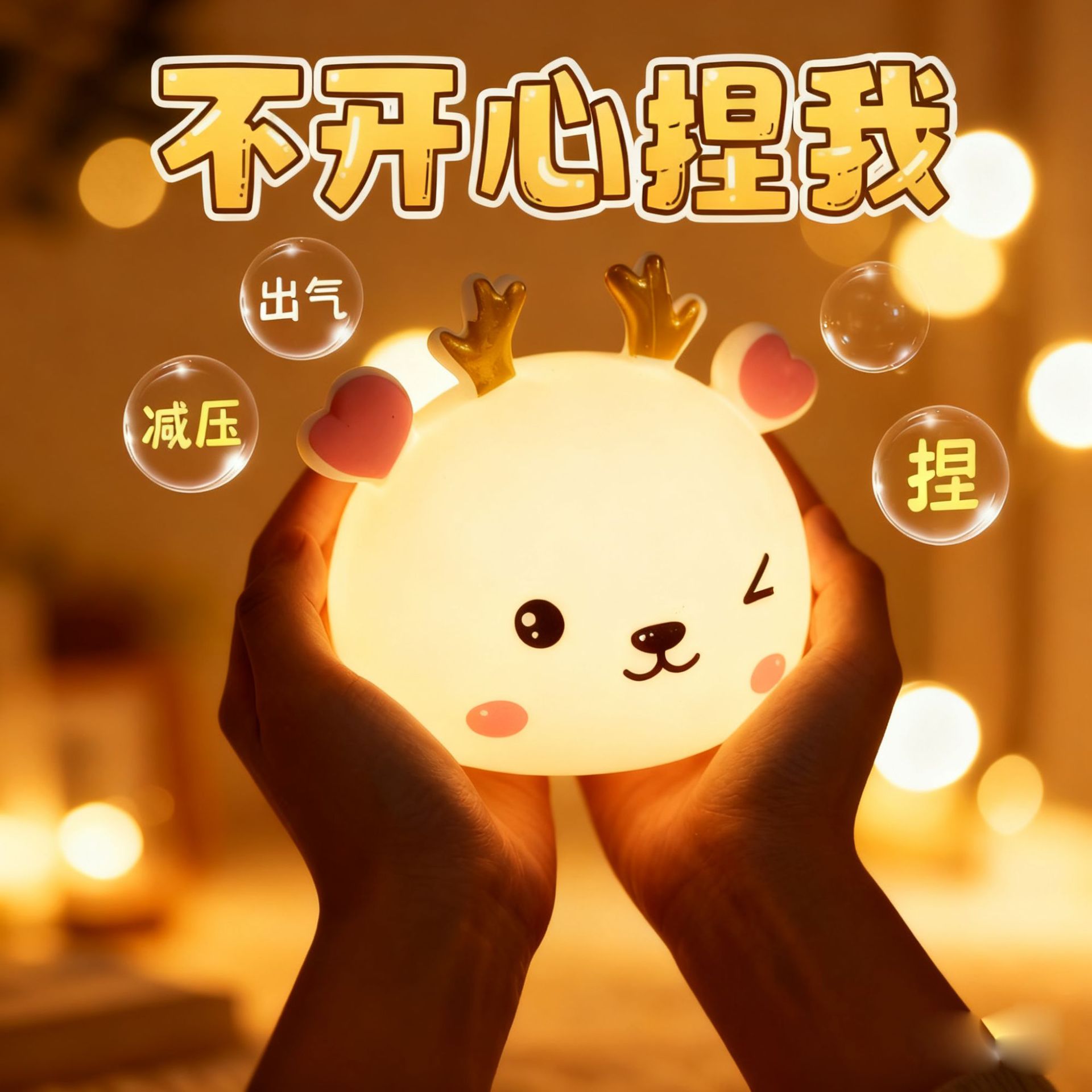 Lámpara de noche de nubes, luces de ciervo, luces de cabecera del dormitorio, luces de escritorio decorativas, regalos de cumpleaños, luces LED