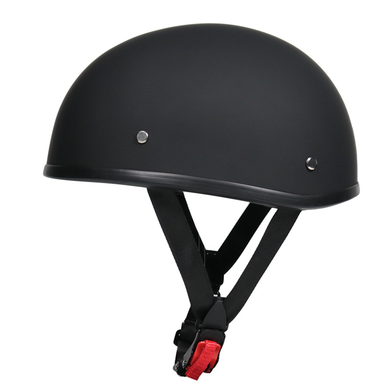 Casco pequeño, casco para scooter, medio casco no-motociclista, casco para hombre y mujer, casco retro ligero para motocicleta para todas las estaciones