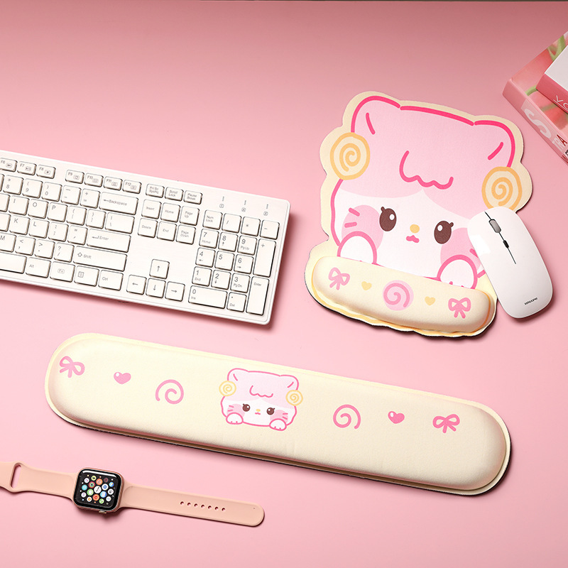 Nuevo ins lindo cartón de dibujos animados oso muñeca almohadilla de ratón para hombres y mujeres de oficina almohadilla de ratón para computadora soporte de teclado suave