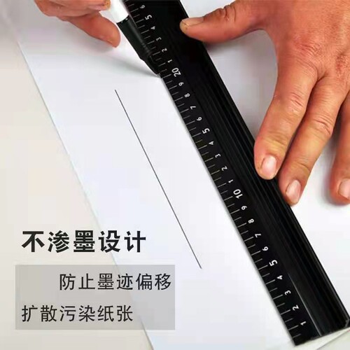 Heavy-duty straight ruler anti-slip craft ruler guide ruler advertising protective ruler lightweight aluminum alloy ruler protective ruler right-angle ruler