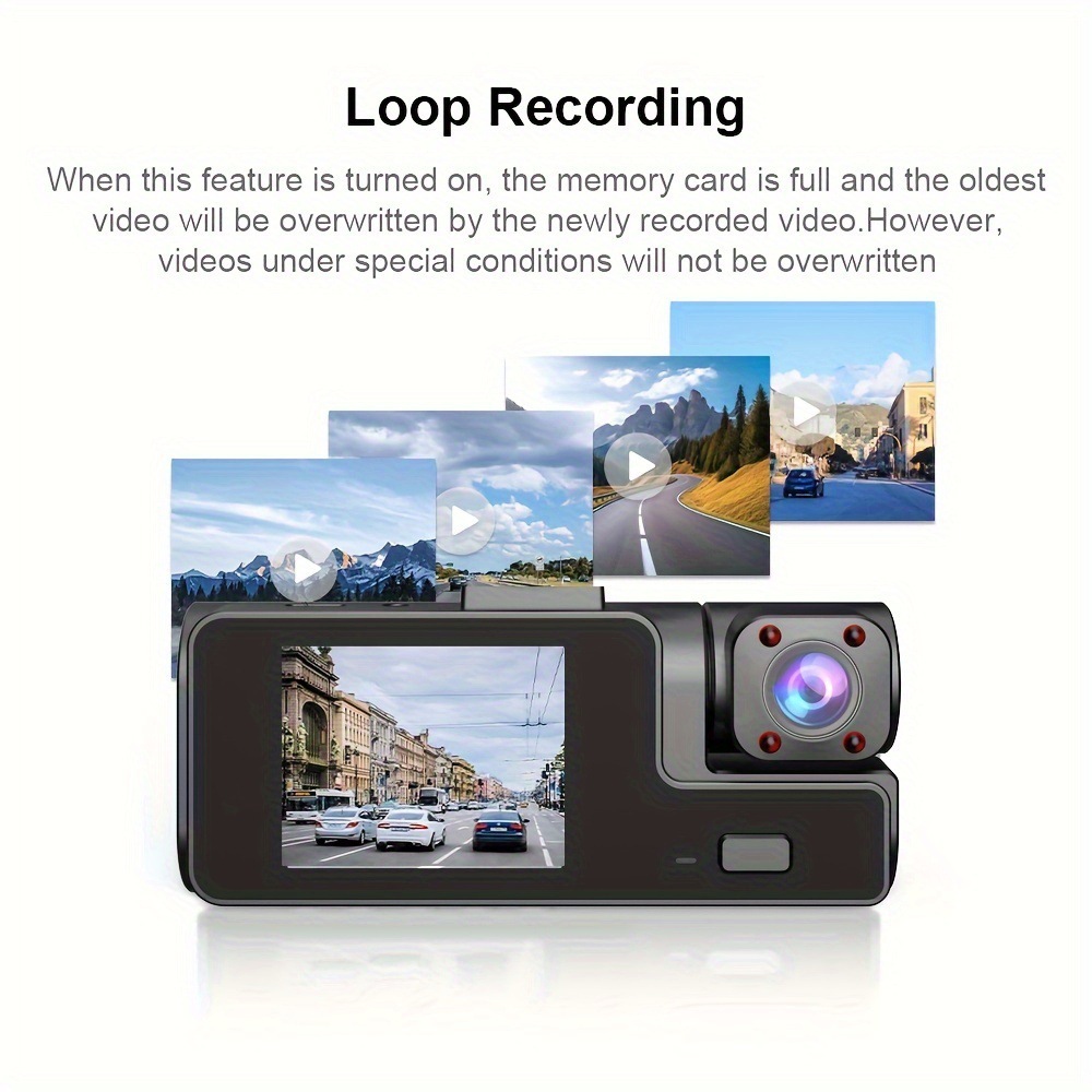 Fully compliant and passable for inspection, dual-lens wide-angle dash cam with 32GB card for in-car use, suitable for cross-border sales