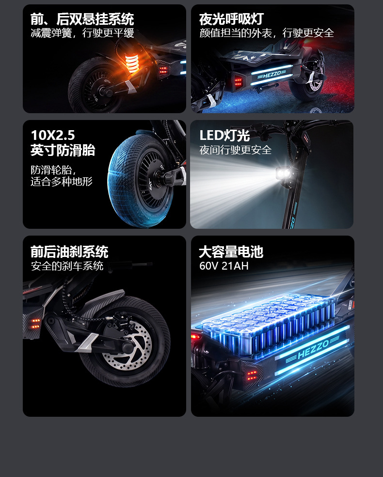 Cross-border export exclusive F7 electric scooter with dual motors, high power, customizable for adults, foldable for commuting