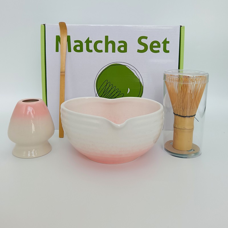 Cerámica matcha set con bocal de té matcha cepillo de té 100 - Ben-stand matcha combinación matcha herramienta de té caja de regalo