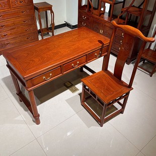 [Pure Hedgehog Rosewood Number One Desk] National Standard Mahogany Desk Chinese Style Writing Desk Study Desk Computer Desk Painting