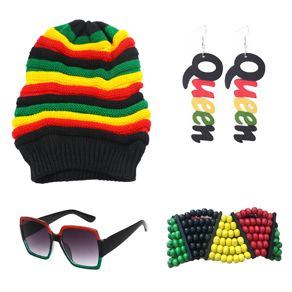 Nuevo vestido de fiesta de junio, sombrero de pescador personalizado, pulsera retro, collar, vestido de fiesta de junio, gafas