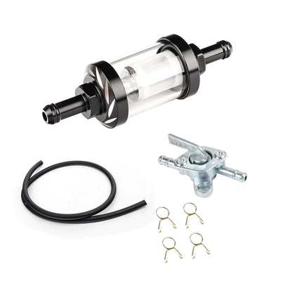Motosiklet ləvazimatları və aksesuarları — Clip - black-oil-filter-1m-oil-pipe-4-buckles-oil-switch