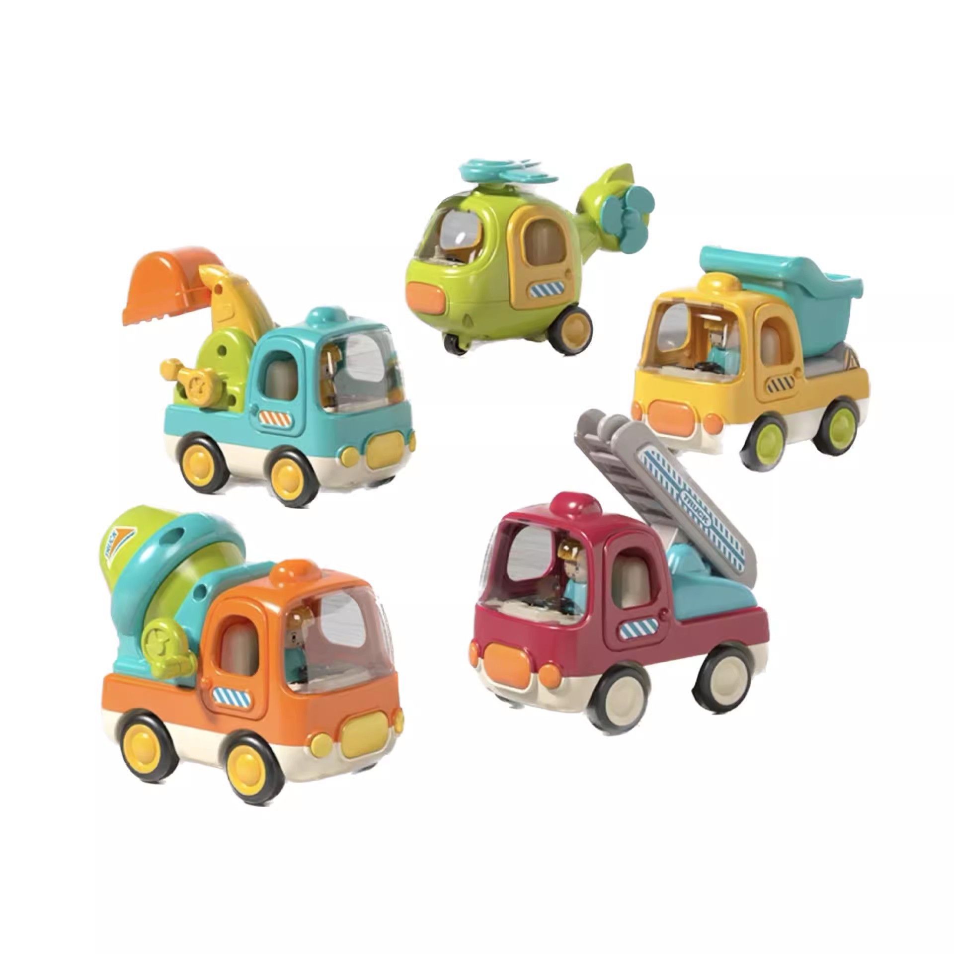 Juguetes de automóviles para niños, juguetes de dibujos animados, automóviles de inercia para niños, juguetes de ingeniería para niños