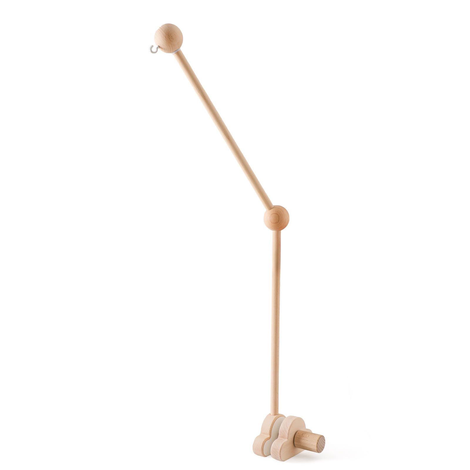 Amazon simple campana de cama para bebé soporte de madera mosquitera barra colgante accesorios de campana de cama recién nacido soporte de campana de cama calmante