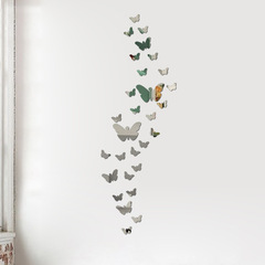 Butterfly Flutter Self-Adhesive 3D Wall Sticker, Mirror Effect, Direct Manufacturer Sale, 35 Pieces per Set, Non-Toxic and Eco-Friendly