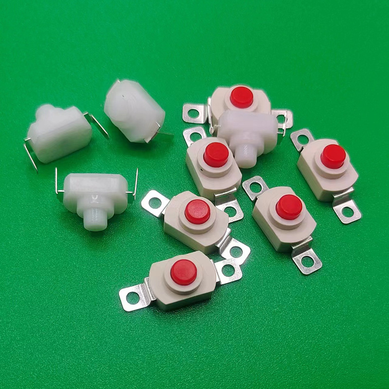 厂家直供812耐高温强光自锁开关平脚一开一关手电筒开关