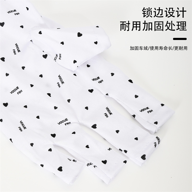 Nuevo patrón de amor de uñas guantes a prueba de negro UV a prueba de sol antideslizante lámpara para hornear aislamiento térmico fugas guantes de dedo