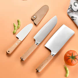 家用厨房不锈钢日式厨师刀切菜刀水果刀3件套组合切肉片菜刀套装