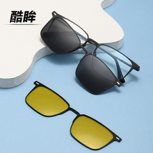 磁吸套镜直播可配度数偏光太阳镜防紫外线夹片式墨镜近视眼镜框架