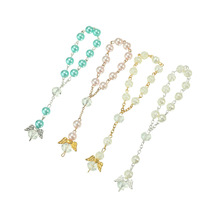 跨境亚马逊热卖婴儿洗礼玫瑰花念珠圣餐礼物婚礼回礼手指链Rosary