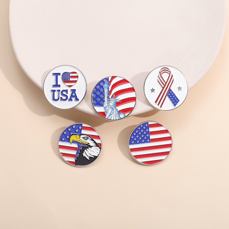 IG Style Simple Style National Flag Eagle Zinc Alloy Enamel Plating Unisex Brooches display picture 7