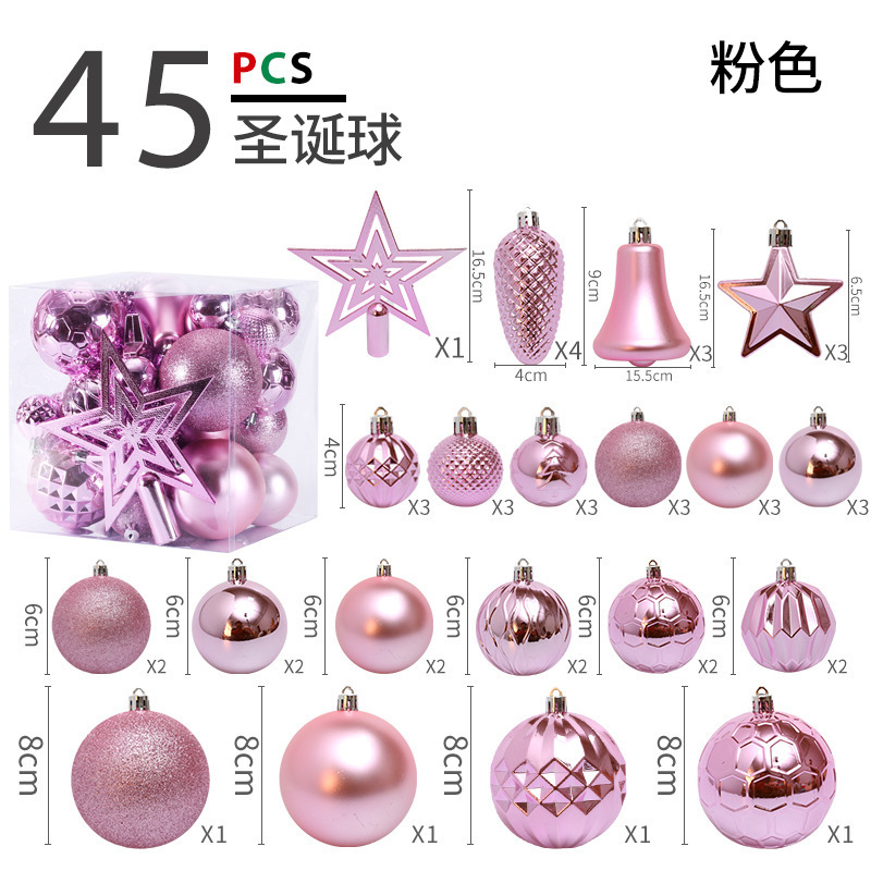 Bola de Navidad árbol de Navidad adornos de decoración colgante de bola de colores accesorios de material de Navidad DIY decoración de Navidad al por mayor