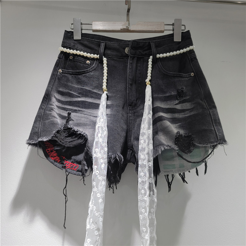 Shorts de Mezclilla con Desgastados y Bolsillos para Mujer image 3