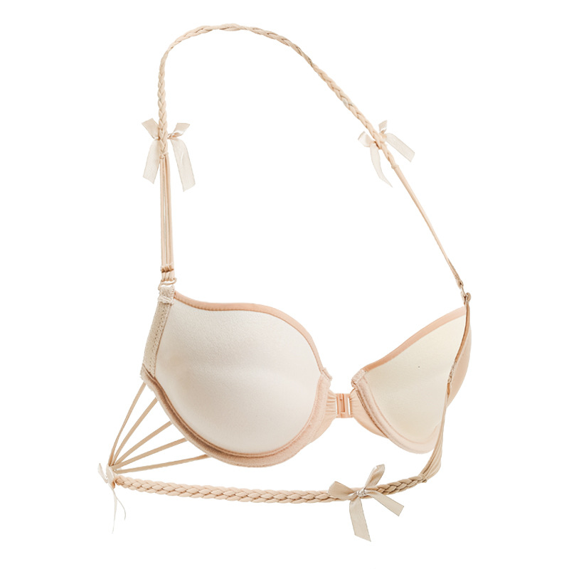 Comercio exterior ropa interior spot brillante sin marcas colgar cinturón de cuello de espalda grande sujetador de abrazadera de espalda sexy belleza de moda sujetador de chicas