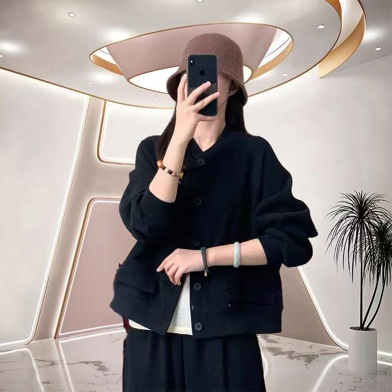 2025春秋季新款女士短外套开衫卫衣棒球服洋气新款夹克上衣女装潮|undefined