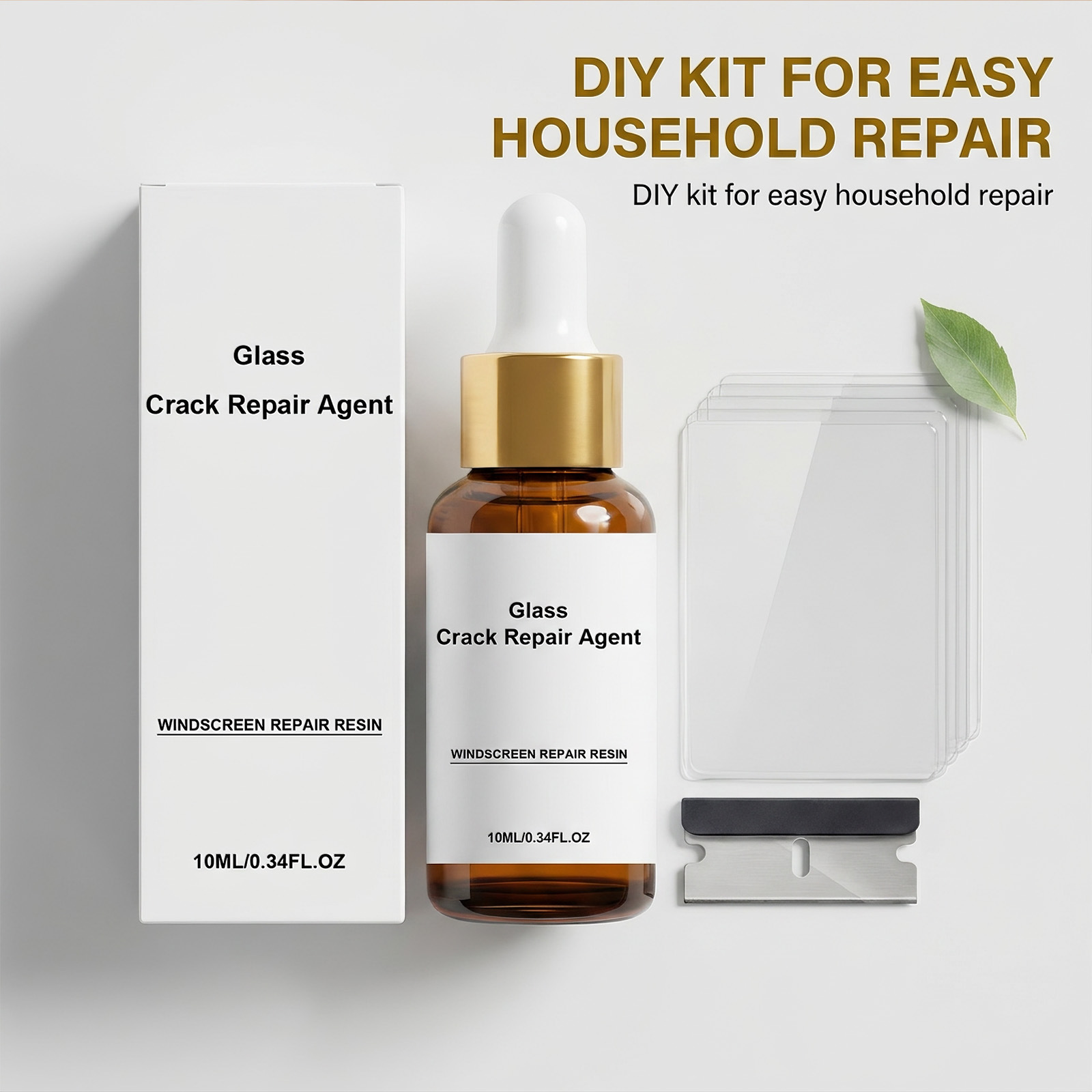 Windshield Care Kit: Multi-functional adhesive repair and care solution for scratches and cracks on car windshields