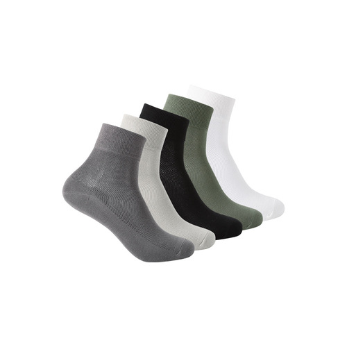 Spring new socks, men's mid-calf socks, Xinjiang cotton socks, business socks, antibacterial, deodorant, sweat-absorbent, solid color mesh, breathable
