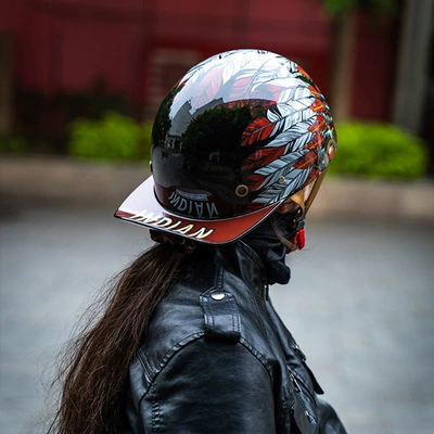 and Women's Retro Harley Electric | Motosiklet kaskı (dəbilqə)
