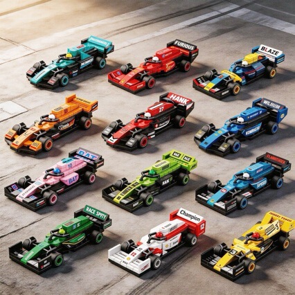 Compatible with Lego Blocks F1 Formula Racing Car Pull-Back Sports Car Model Children's High-Quality Toy for Boys Children's Day Gift Compatible with Lego Blocks F1 Formula Racing Car Pull-Back Sports Car Model Children's High-Quality Toy for Boys Children's Day Gift