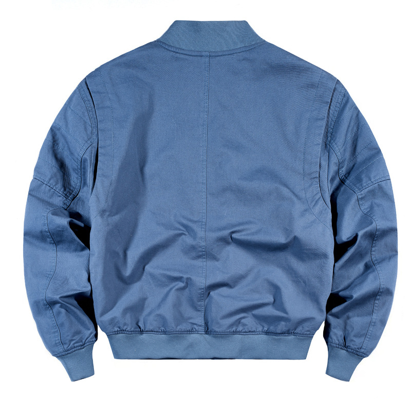 Cross-Border hombres nueva chaqueta de primavera y otoño chaqueta de piloto hombres más tamaño chaqueta de uniforme de béisbol puro algodón lavado