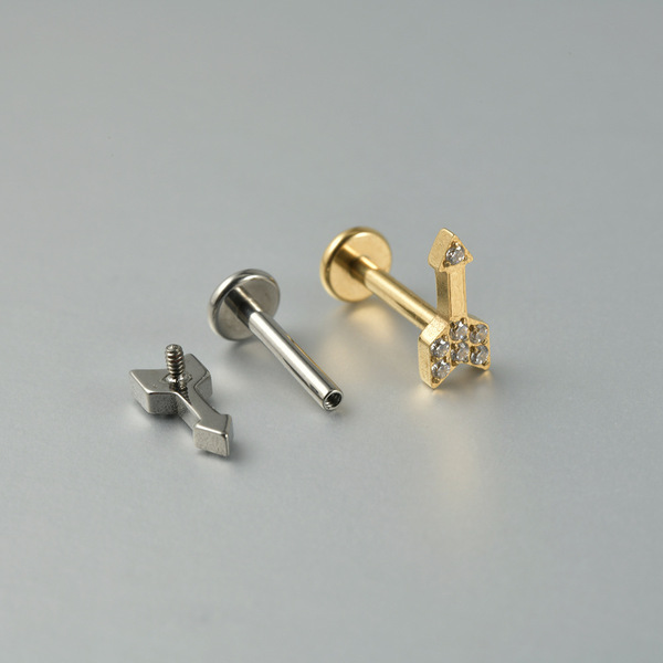 lip piercing drop-shaped