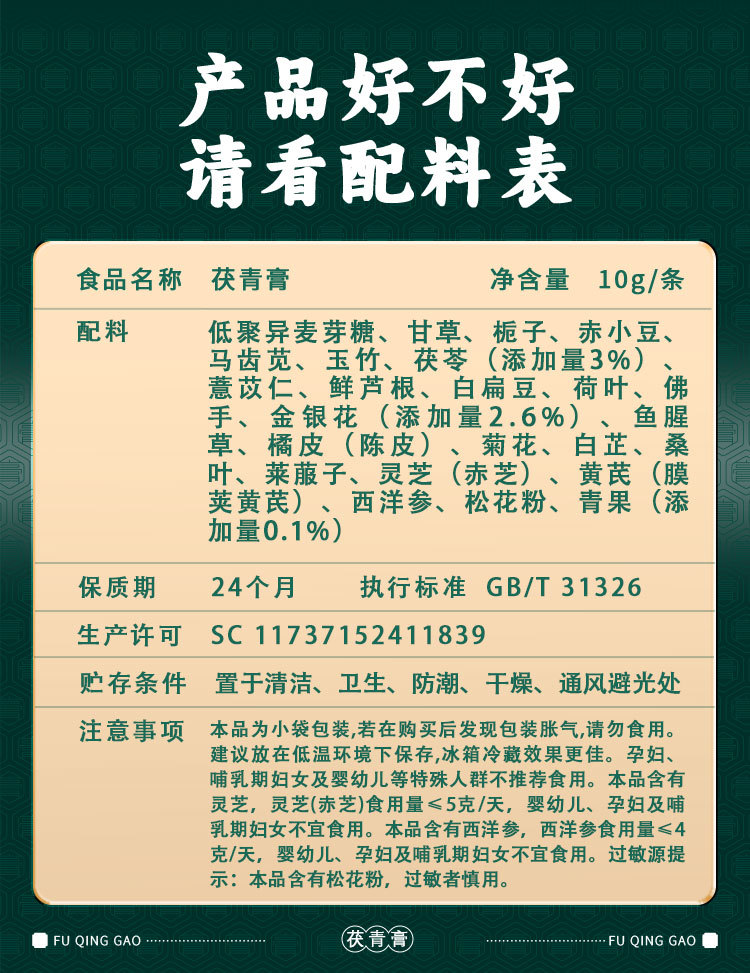 Fu Ling Gao (Poria Paste) — Traditional Herbal Paste with Wu Zhi Mao Tao, 60g Box in use