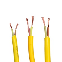 纯紫铜百米足尺2芯 牛皮筋黄电缆 纯铜黄电缆 牛筋电缆防冻黄电缆