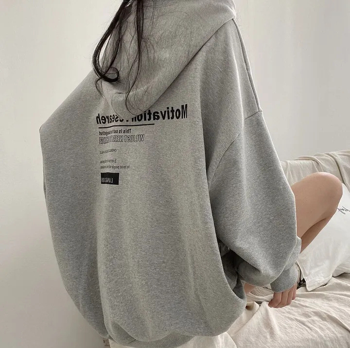 Trendy brand pullover sweater women's hooded ins long South Korea student loose spring, autumn and winter thickened fleece-lined Japanese thin Trendy brand pullover sweater women's hooded ins long South Korea student loose spring, autumn and winter thickened fleece-lined Japanese thin