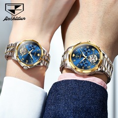 GinshiDun Brand 520 New Model Multifunction Mechanical Couple Watches, a Pair of Business Waterproof Watches for Men and Women