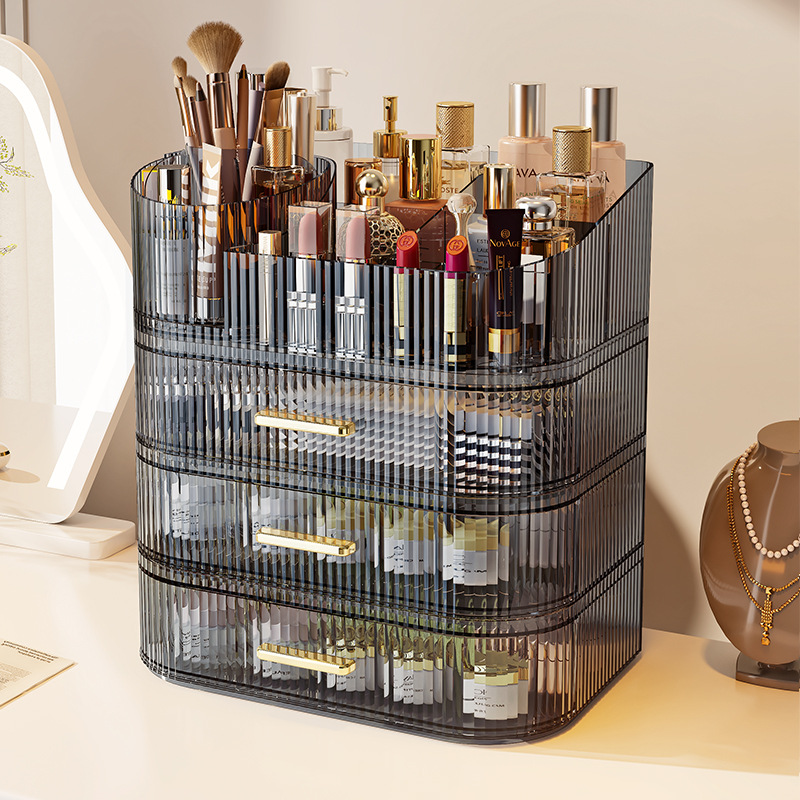 Caja de almacenamiento de cosméticos, tocador para el hogar, lápiz labial de alta capacidad, productos para el cuidado de la piel, estante transfronterizo multifuncional