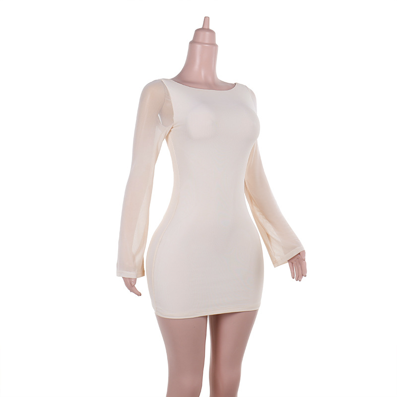 Women Autumn Elegant Sexy Slim Fit Bow Backless Dress 7 Women Autumn Elegant Sexy Slim Fit Bow Backless Dress