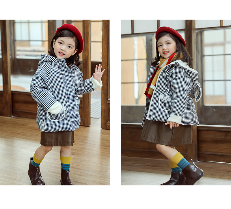 Piumino di media lunghezza per bambina autunno inverno nuova bambina, taglia piccola e media_voghion.com