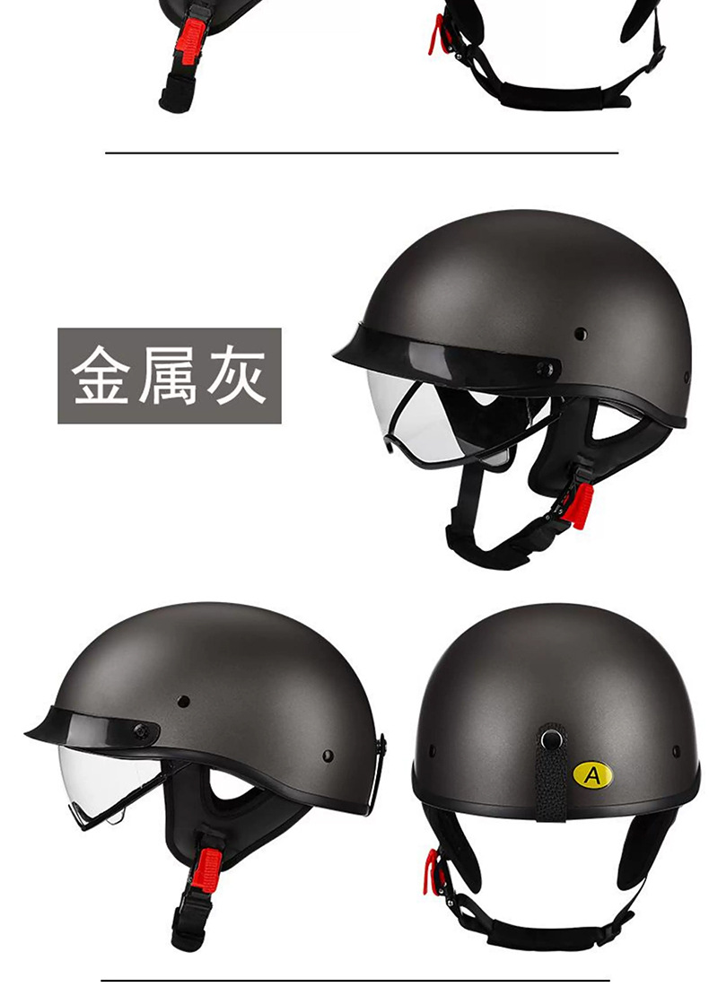 Wholesale Retro Motorcycle Helmets for Men and Women, Summer Half-Helmets for Scooters, Electric Bike Helmets, Japanese-Style Riding Helmets