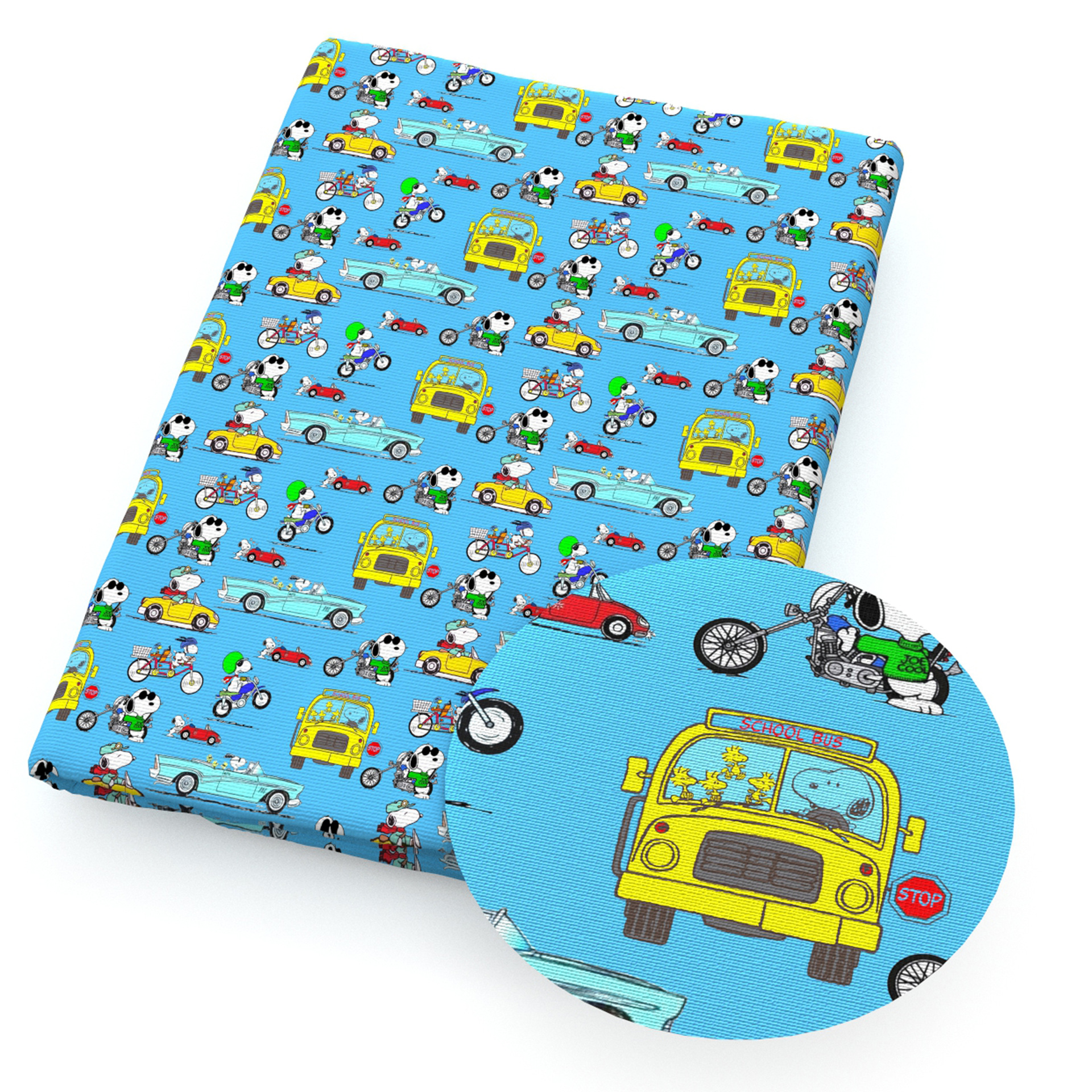 Perro Snoopy impresión de dibujos animados 100% tela de algodón DIY ropa hecha a mano bolsa, 1Yc55667