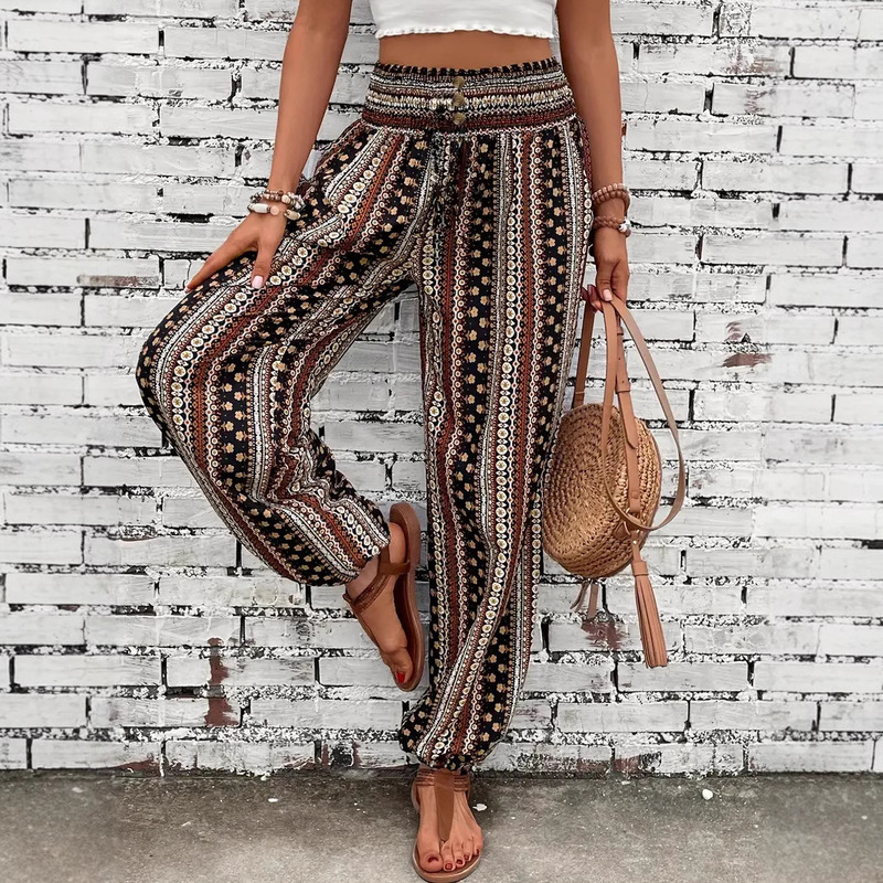 Spot 2025 Amazon Tiktoktemu Ethnic Style Printed Pants Bohemian Pants Temu Spot 2025 Amazon Tiktoktemu Ethnic Style Printed Pants Bohemian Pants Temu