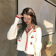 2023新款春秋短款開衫針織衫外套女學生韓國可愛日系甜美女裝毛衣