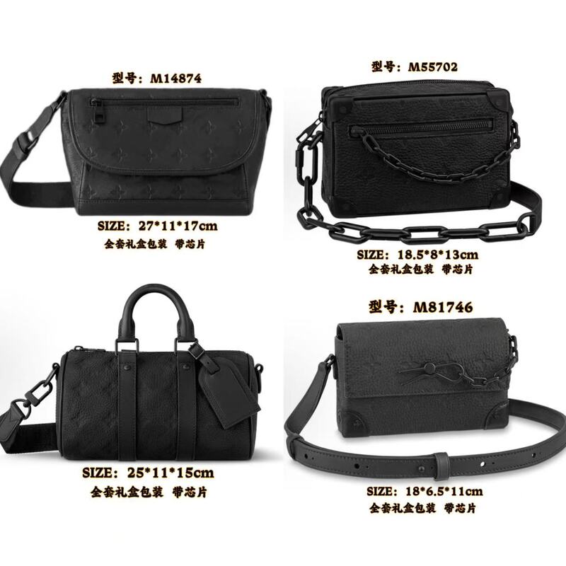 2026 New Men's Crossbody Bag Solid Color Black Warrior Bag First Layer Cowhide Camera Bag Shoulder Bag Cowhide Messenger Bag