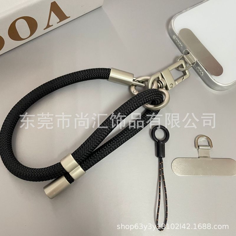 原创短款8mm高端高颜值户外手机挂绳防摔防丢可调节山系背贴挂绳|undefined