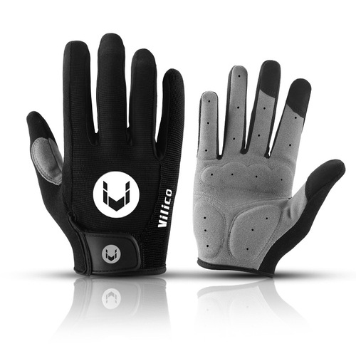 Spring and summer outdoor men's and women's sports fitness bicycle full-finger cycling non-slip shock-absorbing touch screen gloves wholesale