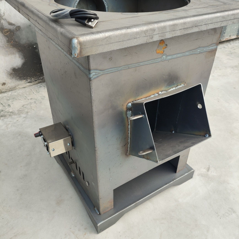 Nueva estufa de gasificación sin humo, horno de gasificación doméstico de carbón y leña, nueva estufa integrada de calefacción y cocina, doble anti-combustión