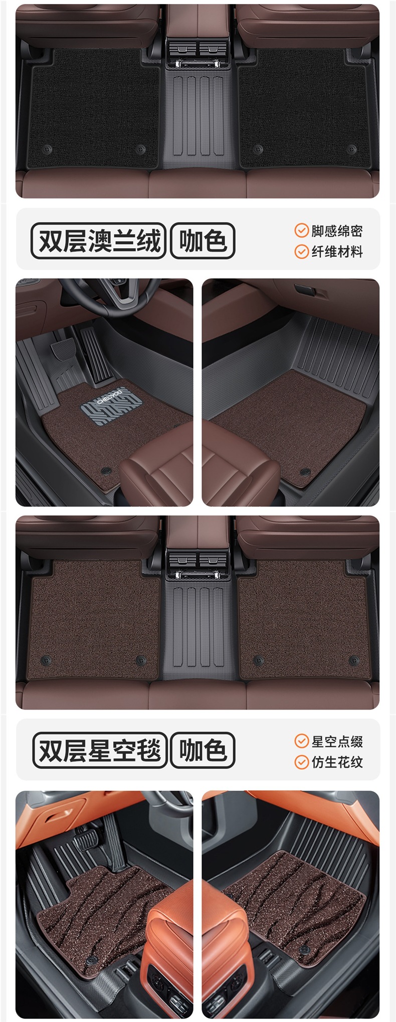 Suitable for Cadillac CT5 XT5 XT4 XTS ATSL full coverage TPE car floor mats Xman
