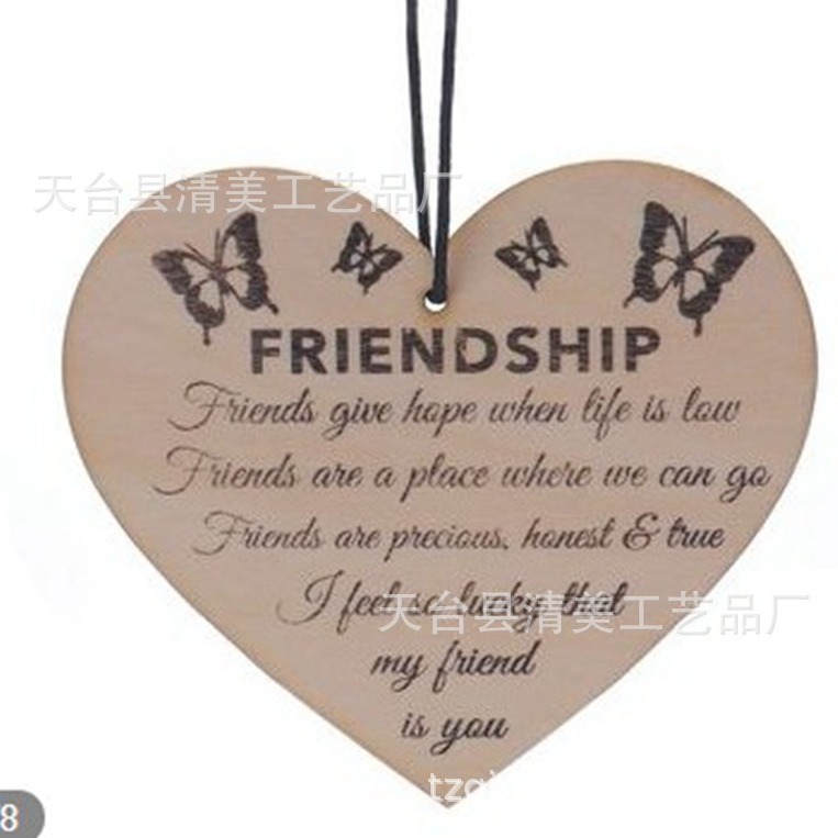 4 colgantes de piezas de madera de amor estilo mariposa 1 paquete