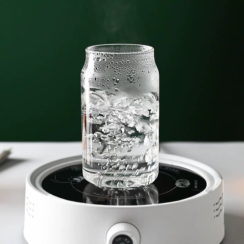 Vasos de cola al por mayor, vasos para té con leche, vasos domésticos de vidrio borosilicato alto, vasos para bebidas con pajita de alta apariencia y famosos en internet, con aislamiento térmico.