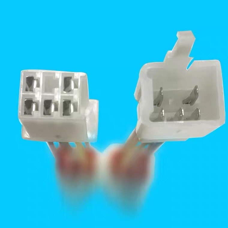 电动车两三轮六孔防水转接插电机控制器霍尔转接线修车宝通用转接