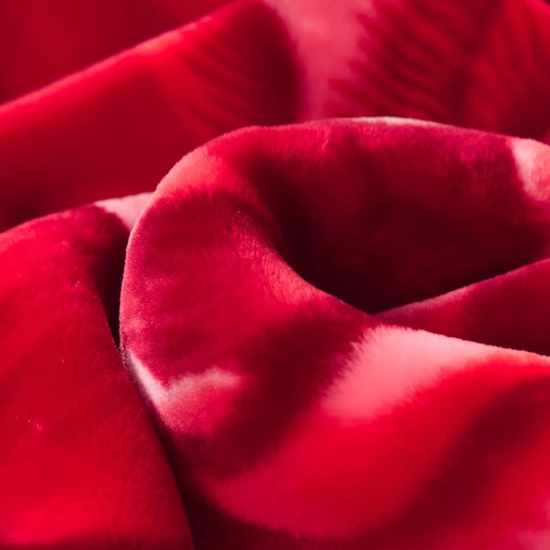 빠른 담요 결혼식 함께 붉은 겨울 두꺼운 고급 웨딩 담요 더블 담요 산호 양털